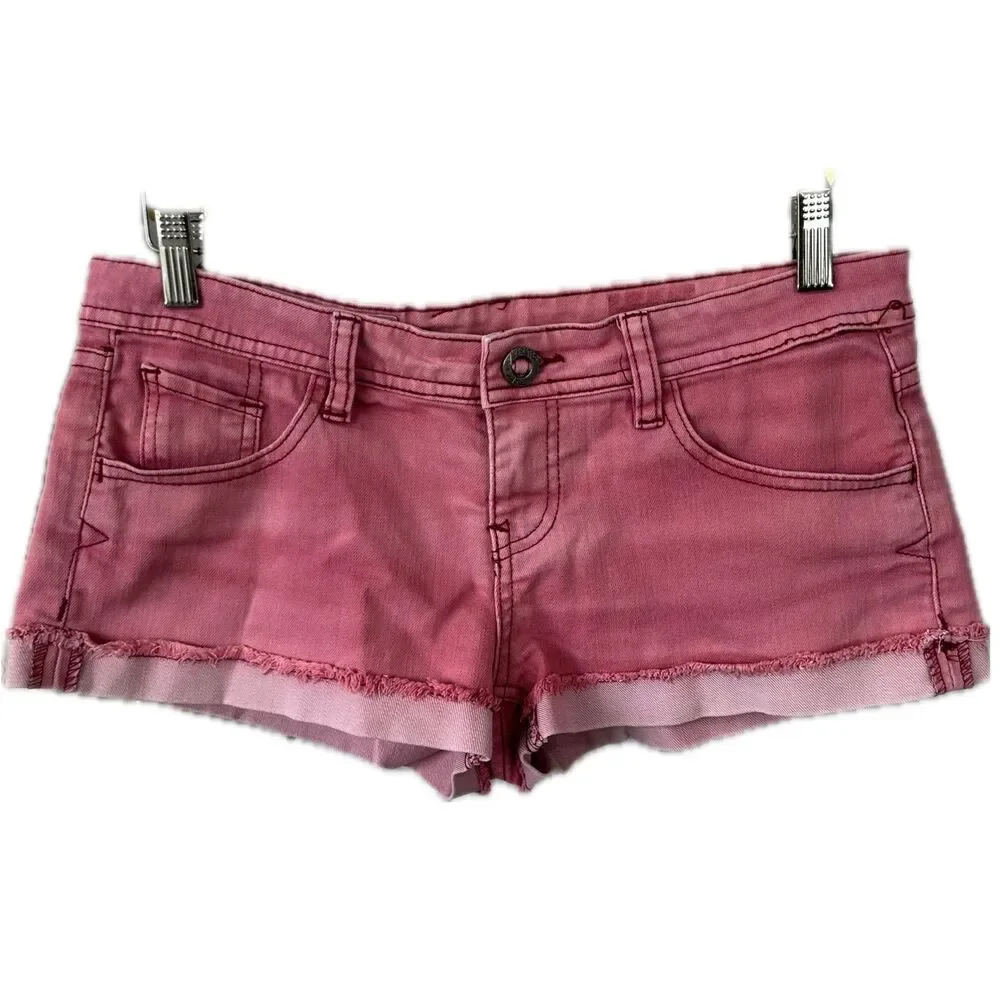 Volcom Rose Pink Denim Cutoff Shorts
